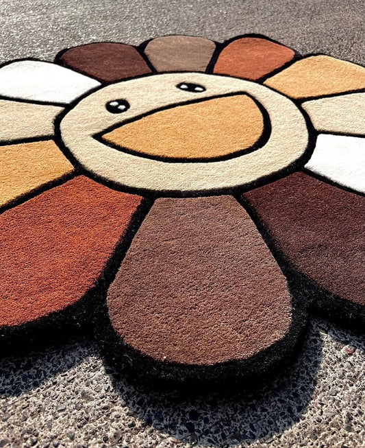 Murakami Brown Flower Rug