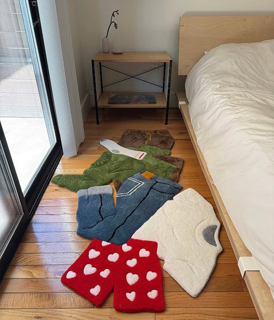 Tapis tufting trompe l'oeil