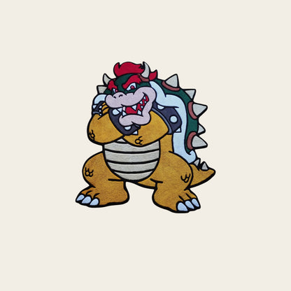 Tufted rug featuring Bowser from the Mario universe  tapis tufting représentant Bowser de l’univers Mario