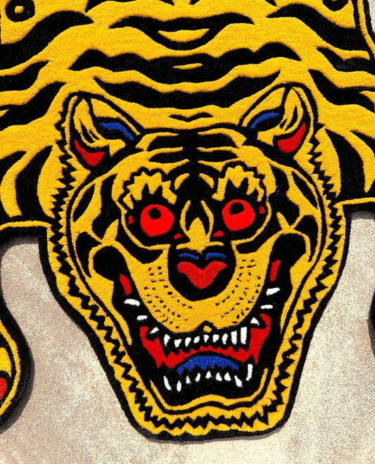 rug tufted thai handmade tiger